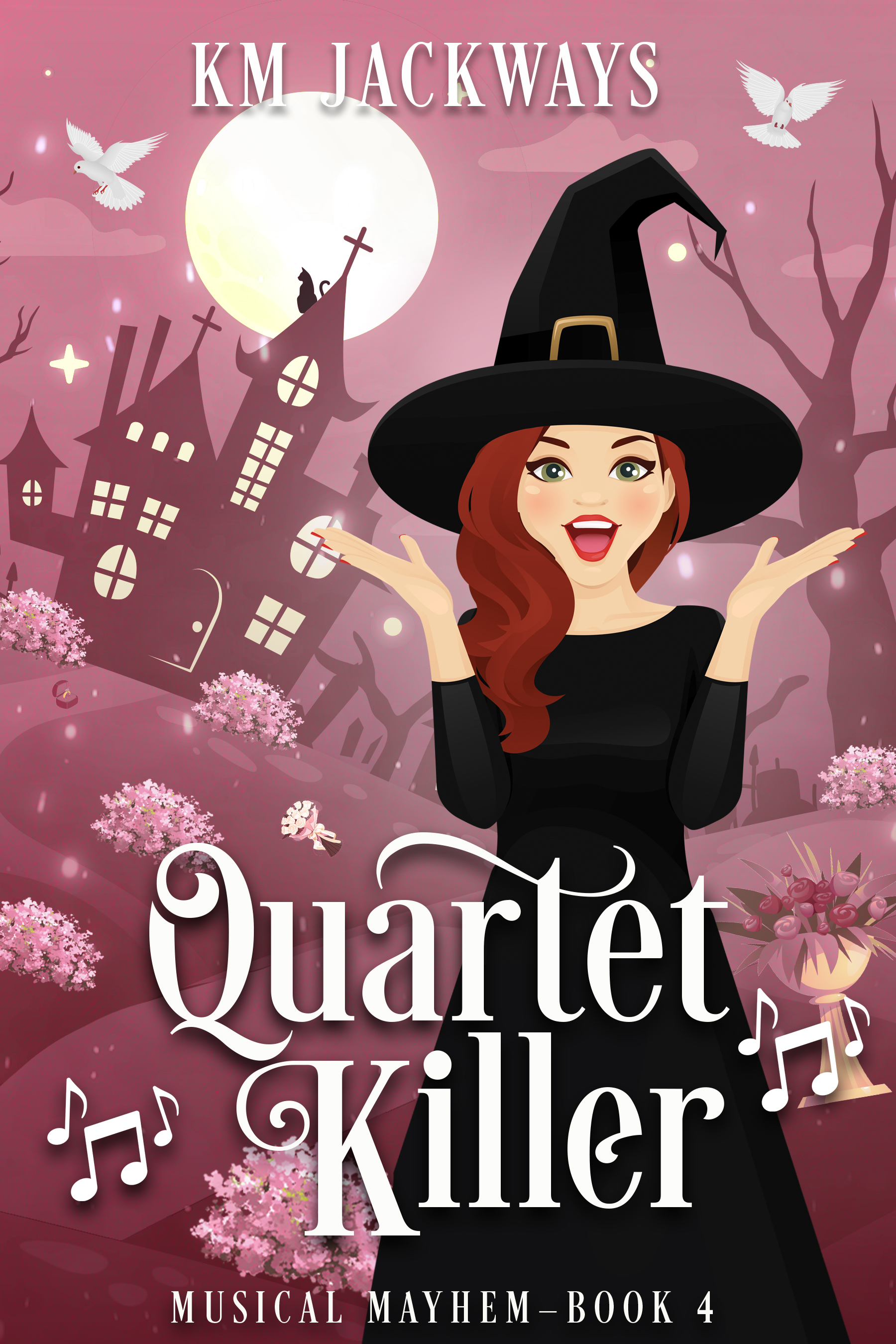 Quartet Killer cover pink with cartoon singing witch